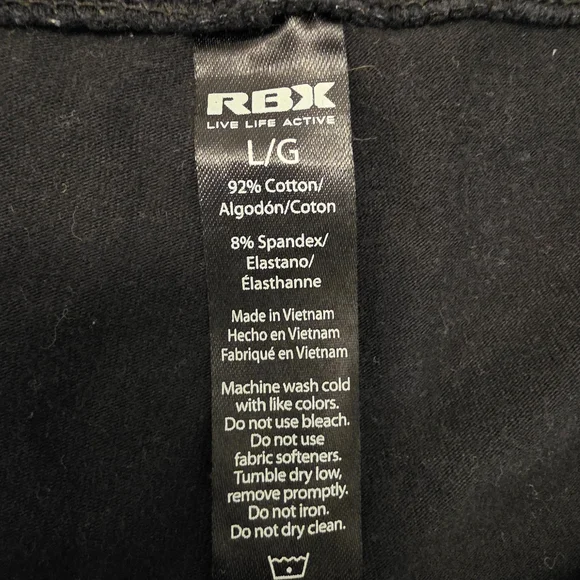RBX Women's Black Cotton Active Wear Bootcut Pants ~ Size Large - Picture 3 of 4